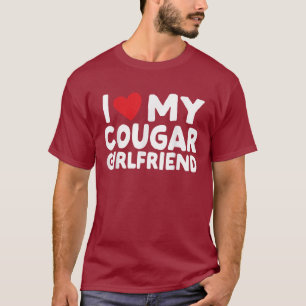 T-shirt J'Aime Mon Cougar Girlfriend Funny Boyfriend