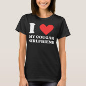 T-shirt J'Aime Mon Cougar Girlfriend I Heart My Cougar Gf (Devant)