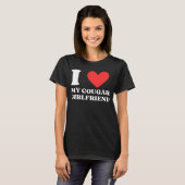 T-shirt J'Aime Mon Cougar Girlfriend I Heart My Cougar Gf (Devant entier)