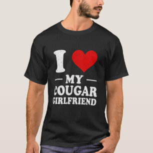 T-shirt J'Aime Mon Cougar Girlfriend J'Aime Ma Girlfriend