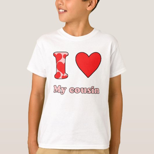 T-shirt J'aime mon cousin (Devant)