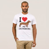 T-shirt J'Aime Mon Dachshund (Devant entier)