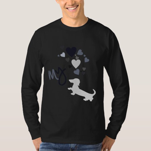 T-shirt J'Aime Mon Dachshund ! (Devant)