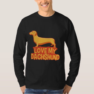 T-shirt J'Aime Mon Dachshund Funny Wiener