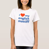 T-shirt J'aime mon Débardeur mastiff anglais (Devant)