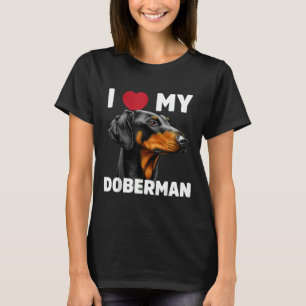 T-shirt J'Aime Mon Doberman