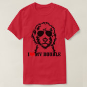 T-shirt J'Aime Mon Doodle Goldendoodle Maman Labradoodle C (Design devant)