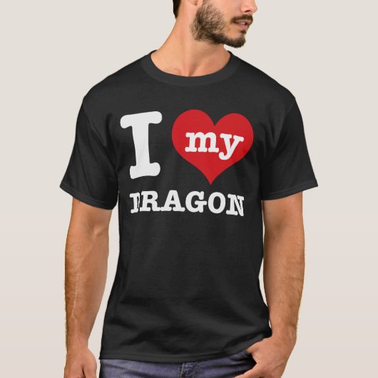 T-shirt J'aime mon dragon (Devant)