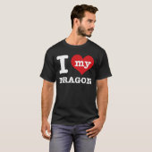 T-shirt J'aime mon dragon (Devant entier)