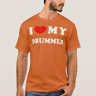 T-shirt J'Aime Mon Drummer J'Aime Mon Drummer