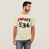 T-shirt J'aime mon E36 (Devant entier)