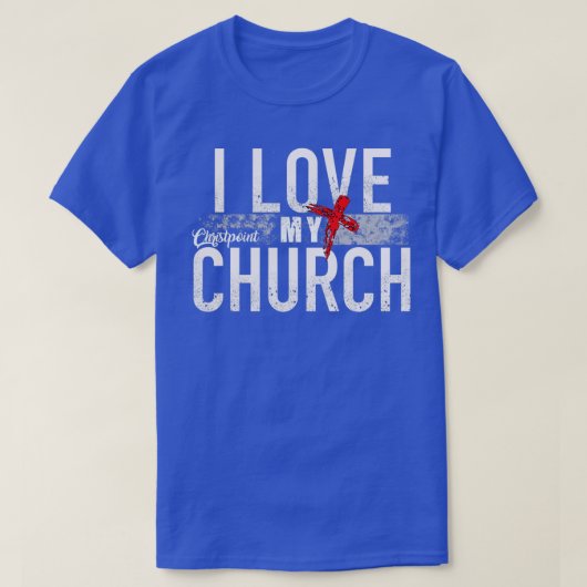 T-shirt J'aime mon église  (Design devant)