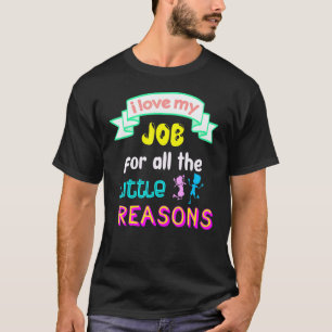 T-shirt J'aime mon emploi Professeur préféré Retour à l'éc
