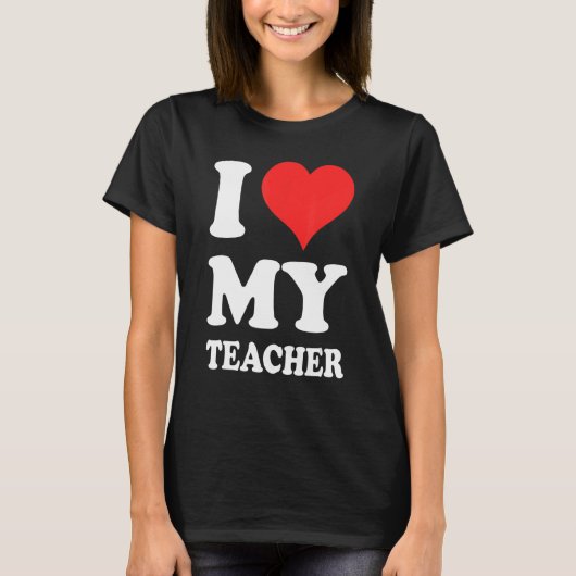T-shirt J'aime mon enseignant (Devant)