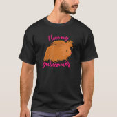 T-shirt J'Aime Mon Épervier De Guinée Long Haired Cochon D (Devant)