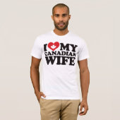 T-shirt J'aime mon épouse canadienne (Devant entier)