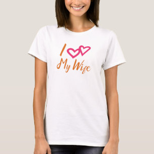 T-shirt J'aime mon épouse cœur