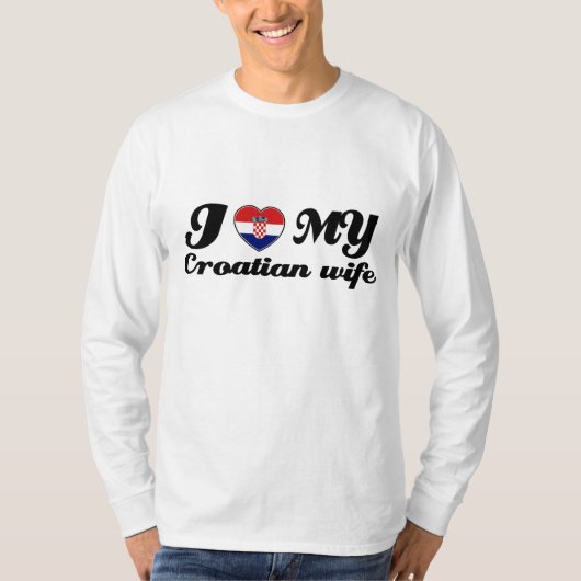 T-shirt J'aime mon épouse croate (Devant)