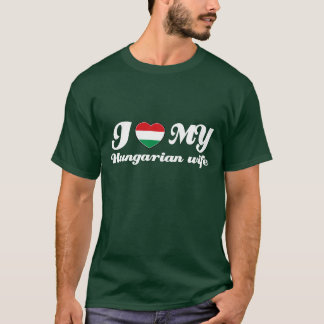 T-shirt J'aime mon épouse hongroise