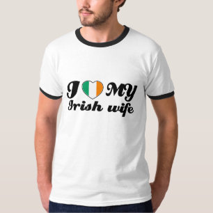 T-shirt J'aime mon épouse irlandaise