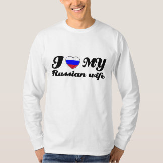 T-shirt J'aime mon épouse russe