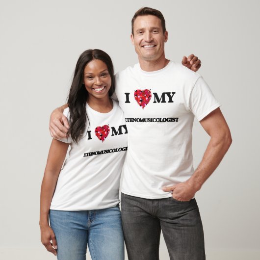 T-shirt J'aime mon ethnnomusicologue (Unisexe)