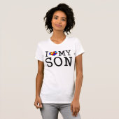 T-shirt J'aime mon fils autiste (Devant entier)