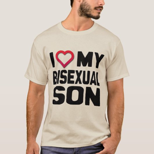 T-SHIRT J'AIME MON FILS BISEXUEL - (Devant)