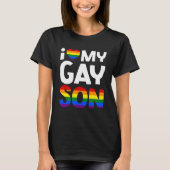 T-shirt J'Aime Mon Fils Gay Maman Papa Famille LGBTQ Gay p (Devant)