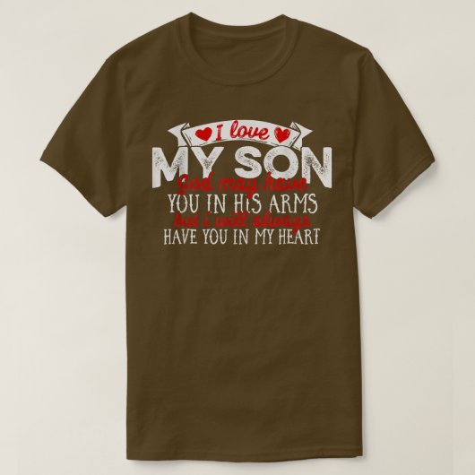 T-shirt J'aime mon fils mémorial (Design devant)