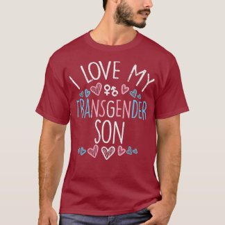 T-shirt J'Aime Mon Fils Transgenre Transexuel Trans Maman