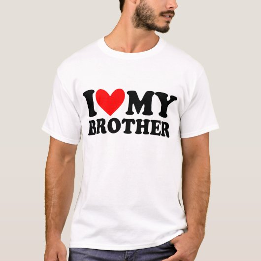 T-shirt j'aime mon frère (Devant)