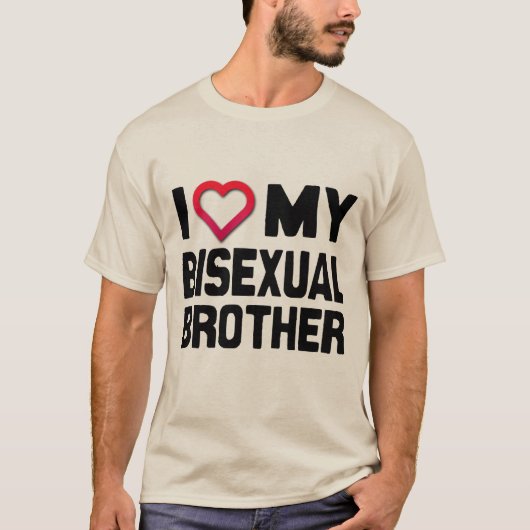 T-SHIRT J'AIME MON FRÈRE BISEXUEL - (Devant)