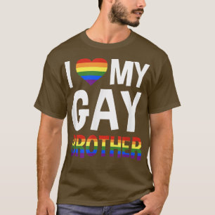 T-shirt J'aime mon frère gay LGBTQ Fierté