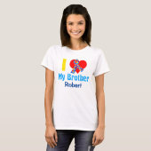T-shirt J'Aime Mon Frère Sensibilisation sur l'autisme T-s (Devant entier)