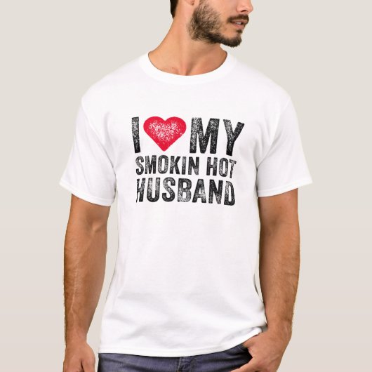 T-shirt J'Aime Mon Fumage Mariage Chaud Mari Funny Vinta (Devant)