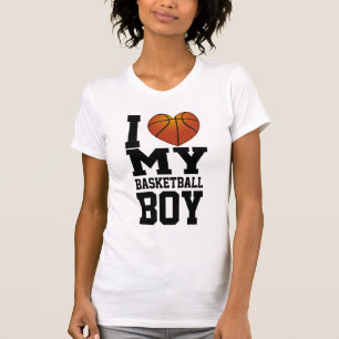 T-shirt J'aime mon garçon de basket-ball