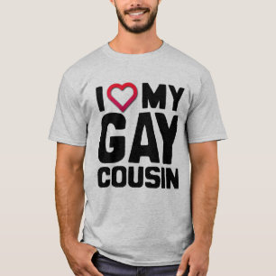 T-SHIRT J'AIME MON GAY COUSIN -