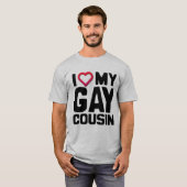 T-SHIRT J'AIME MON GAY COUSIN - (Devant entier)