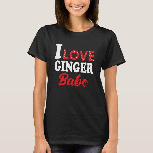 T-shirt J'Aime Mon Ginger Babe Redhead (Devant)