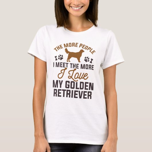 T-shirt J'Aime Mon Golden Retriever (Devant)