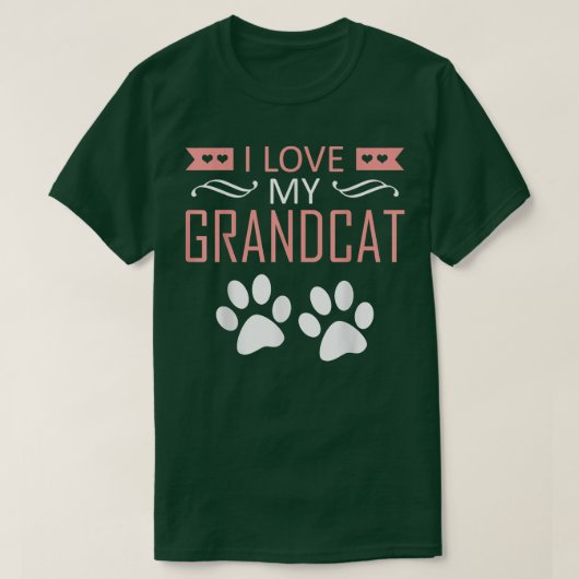 T-shirt J'aime mon grand-chat - Amoureux des chats grand-p (Design devant)