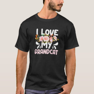 T-shirt J'aime mon grand chat Chat Grand-père Grand-mère