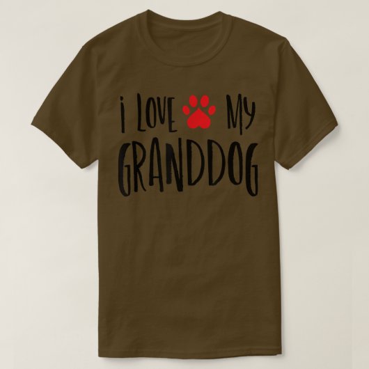T-shirt j'aime mon Grand-chien (Design devant)