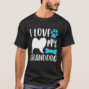 T-shirt J'Aime Mon Grand-Chien Chow Amoureux des chiens Gr