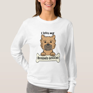 T-shirt J'aime mon griffon de Bruxelles