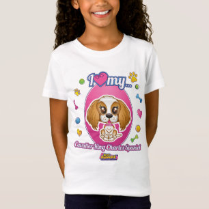 T-Shirt J'aime mon habillement cavalier d'épagneul du Roi