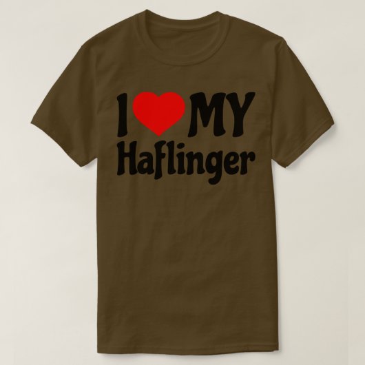 T-shirt J'aime mon Haflinger Horse (Design devant)