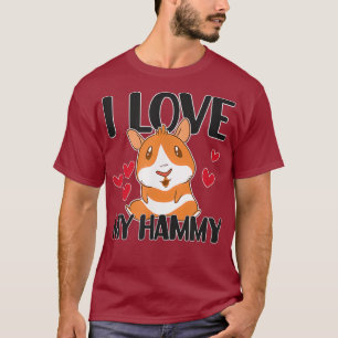 T-shirt J'Aime Mon Hammy Des Hamsters Drôle En Disant Hamm