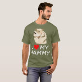 T-shirt J'Aime Mon Hammy Maillot Hamster (Devant entier)